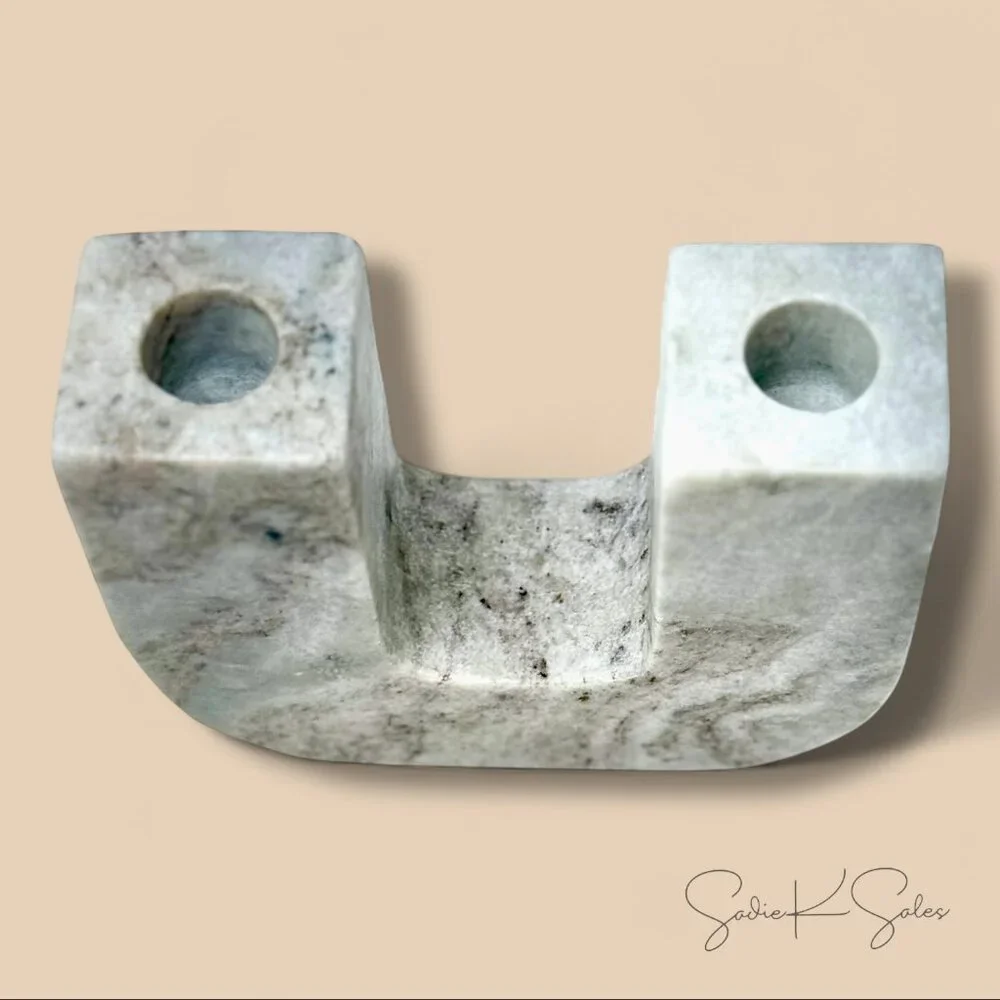 Marble Taper Candle Holder - Threshold Studio McGee - Target Fall 2022 - Picture 6 of 10